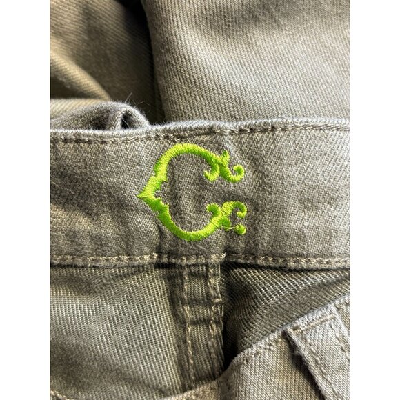 C Wonder Womens Green Denim Legging Jeans Mid Rise Stretch Side Zip Size 29 - Picture 7 of 9